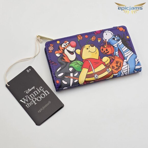Loungefly Disney Winnie the Pooh Characters Trick-or-Treat Wallet - Picture 1 of 3